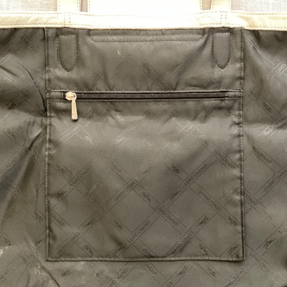 Longchamp Le Pliage LPG Limited Edition Rare Leather Tote Lettering Patch Logo - Picture 16 of 16